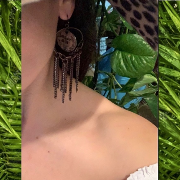 Chandelier Coin Earrings, “DREAM BIG”. - Picture 3 of 9